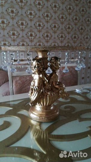 Зеркальная подставка на ангелах