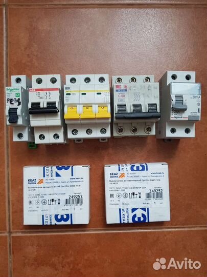 Узо, Автоматический выключатель ABB, legrand