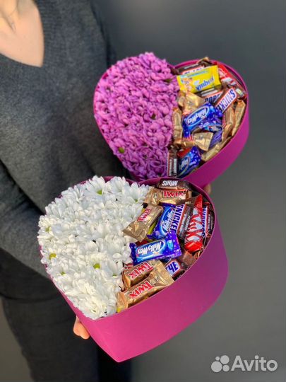Сердце со сладостями