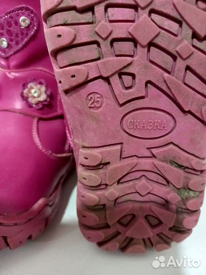 Ботинки зимние для девочки 25 размер