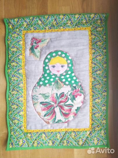 Лоскутное панно Матрёшка