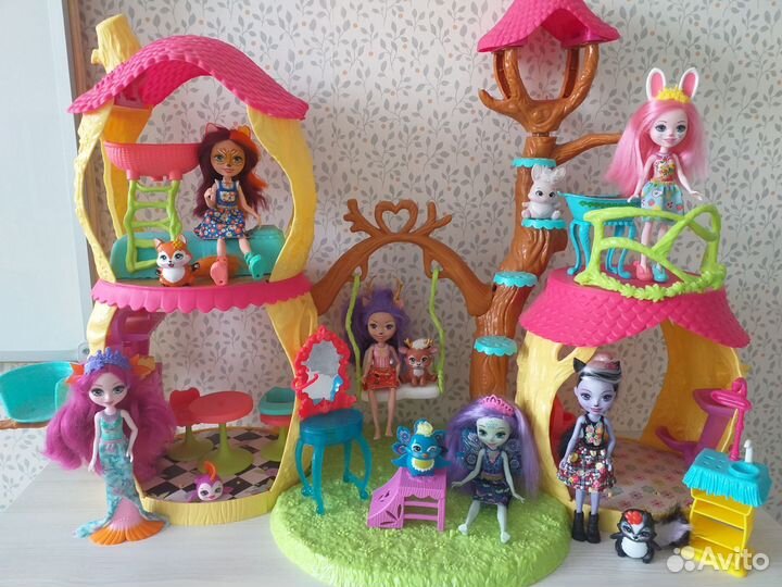 Домик Панды + 6 кукл Энчантималс