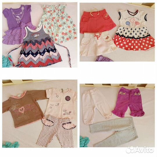 Огромный пакет вещей для девочки до 1.3 года