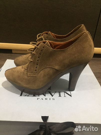 Ботильоны Lanvin замша 36,5 Новые оригинал