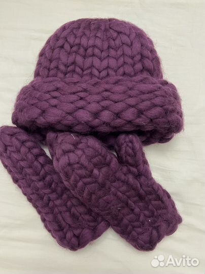 Шапка женская крупная вязка
