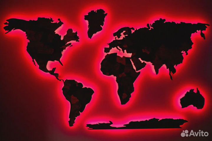 Карта мира на стену