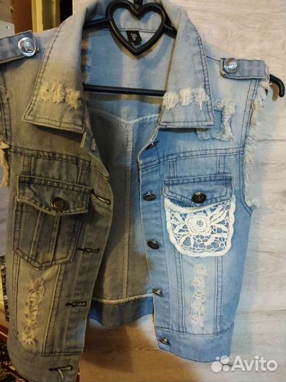 Куртка-жилет джинс