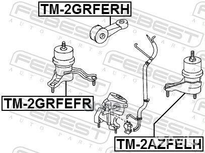 TM-2grferh подушка двигателя правая Toyota Cam