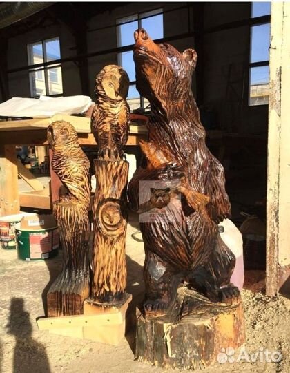 Резные фигуры из дерева / ручная работа