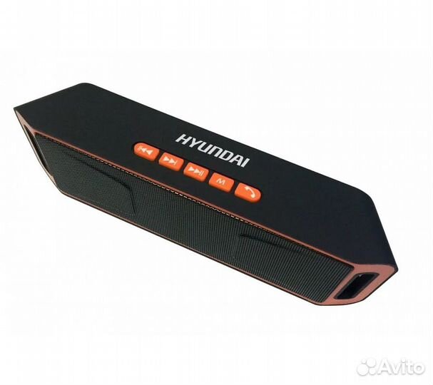 Портативная колонка Hyundai H-PAC160, черный/оранж