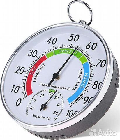 Термометр гигрометр стрелочный нт-9100С, 45768