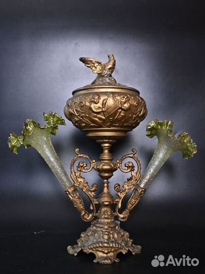 Антикварная ваза-шкатулка. Бронза. Франция