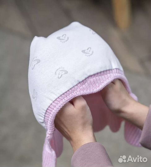 Шапка-шлем для малыша Зима