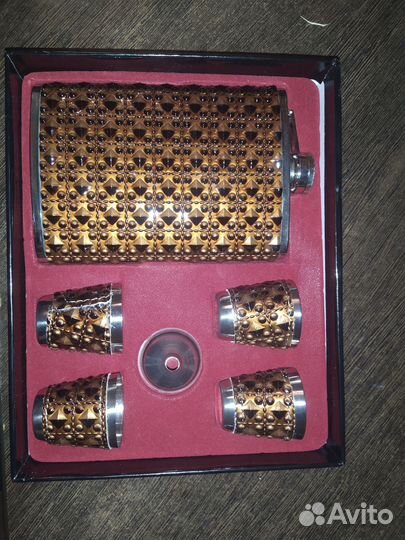 Набор фляжка 4 стопочки нержавейка