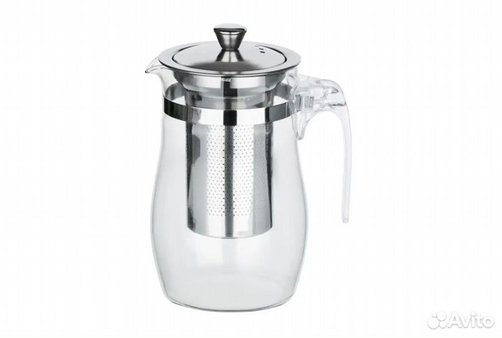 Чайник заварочный стеклянный 650 мл с ситечком для