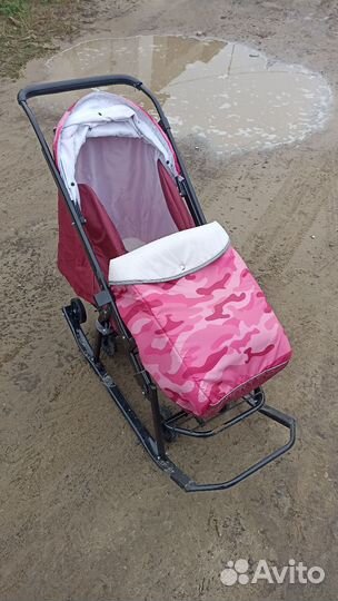 Детские санки коляска