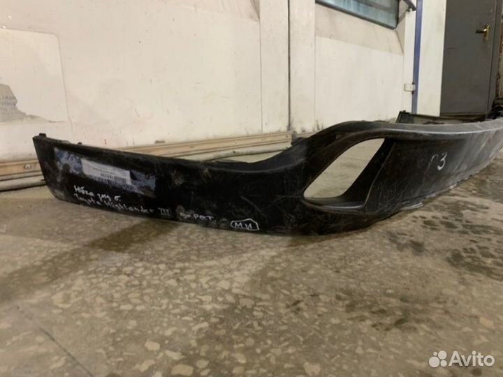 Юбка бампера задняя Toyota Highlander 3 До Рестайл