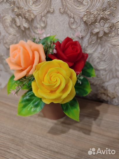 Букет цветов из мыла