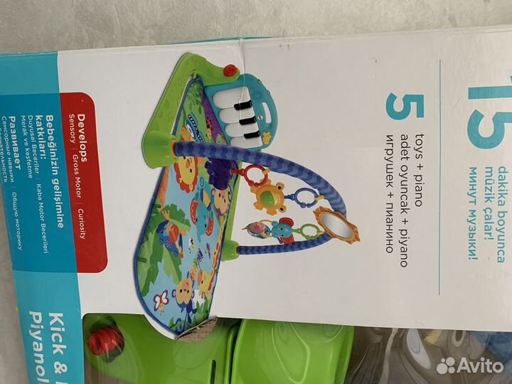 Развивающий коврик fisher price с пианино