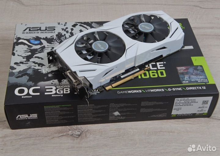 Видеокарта Asus dual gtx 1060 3gb
