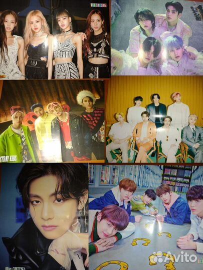 Много плакатов Все звёзды k-pop, аниме и не только