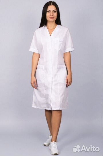 Халат женский Светлана (тк.тиси), белый