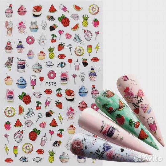 Наклейки для ногтей, актуальные дизайны