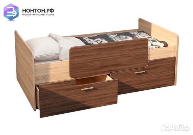 Кровать Умка ясень темный