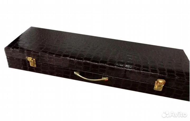 Набор шампуров в коробке из кож. зам