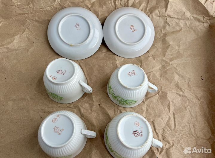 Чайная пара сервиз пролетарий СССР чашка блюдце