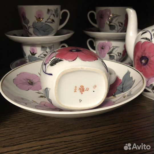 Чайный сервиз розовая ветка лфз