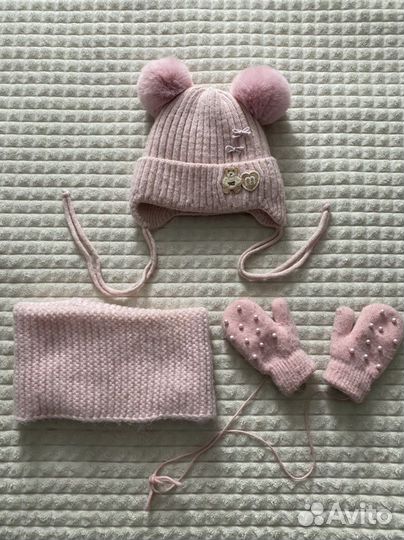 Комплект шапка, шарф