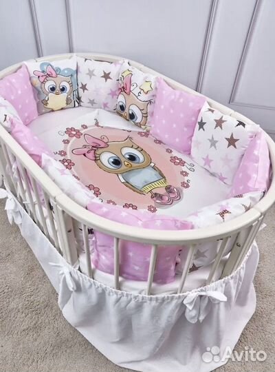 Комплект бортиков в кроватку с одеялом