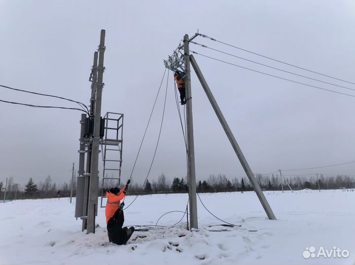 Установка электрического столба