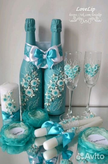 Свадебные аксессуары, бокалы