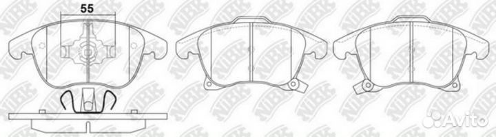 Nibk PN0668 Колодки тормозные дисковые перед