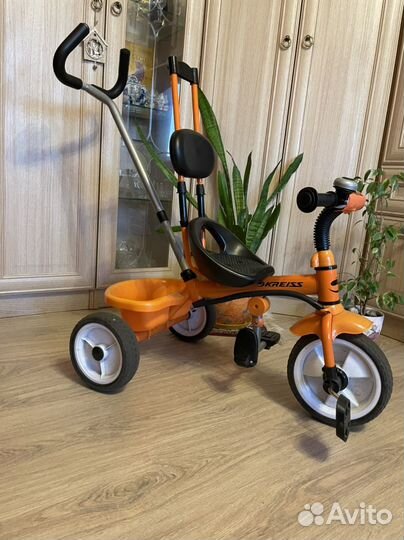 Трёхколёсный велосипед Kreiss с ручкой
