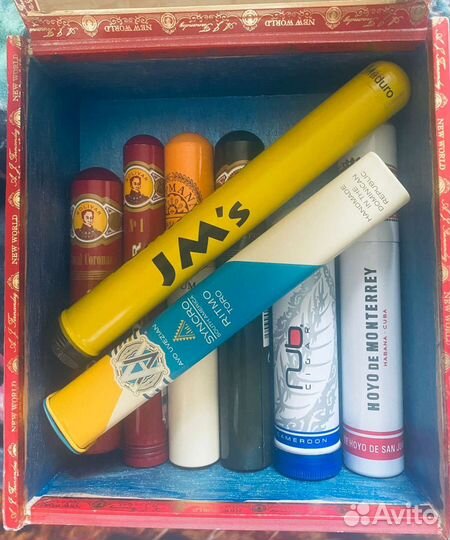 Тубы тубусы алюминиевые из под сигар 5 шт