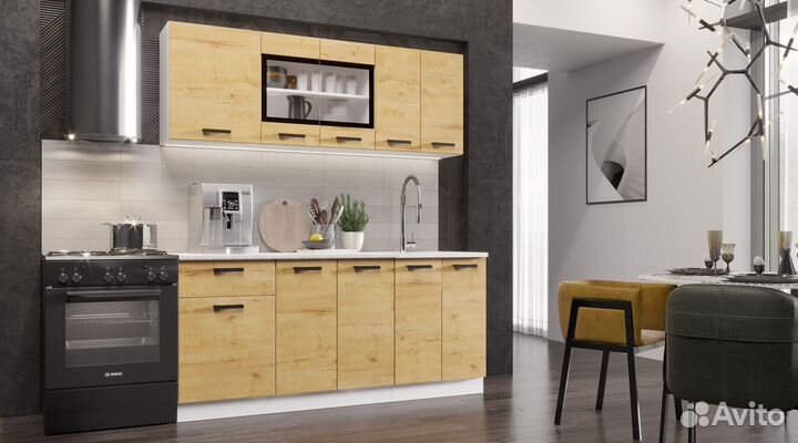 Кухня Хозяюшка Дуб вотан 1,8 метра (новая)