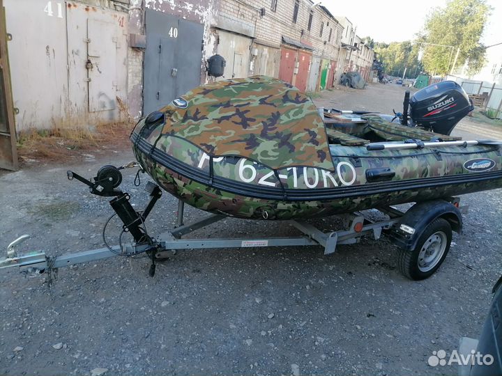 Надувная лодка пвх бу с мотором