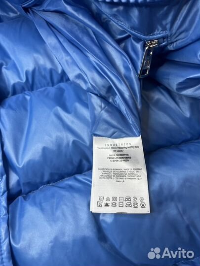 Пуховик moncler blue премиальный L