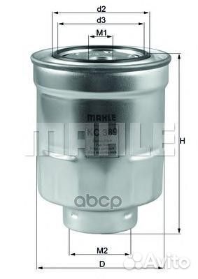 KC389 фильтр топливный Toyota Auris 1.4D4D/2.0