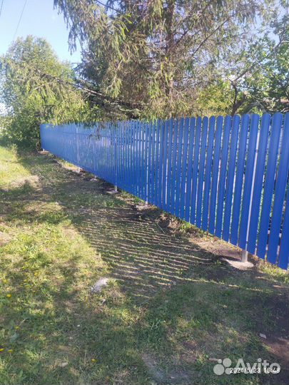Забор из евроштакетника