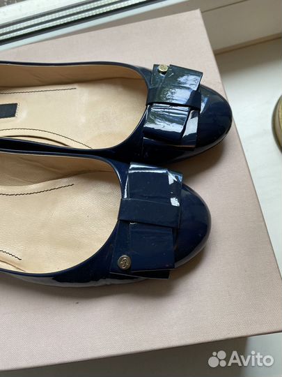 Cristhelen b роскошные балетки синие кожа лак 39