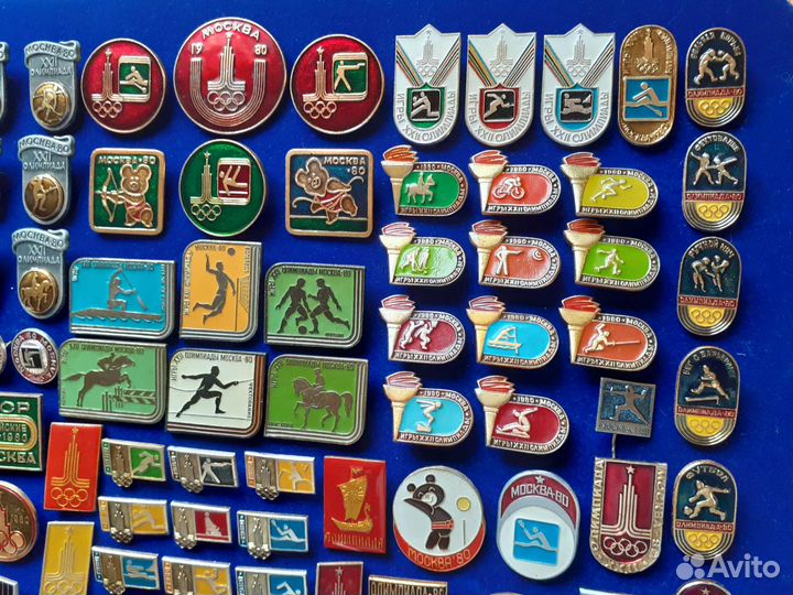 Набор значков Олимпиада 80. Разные серии. 100 шт