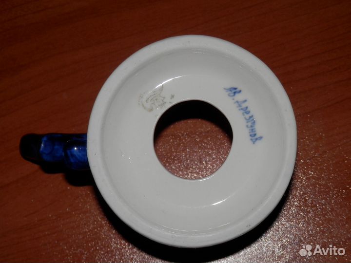 Уникальный авторский подстаканник. Фарфор Гжель