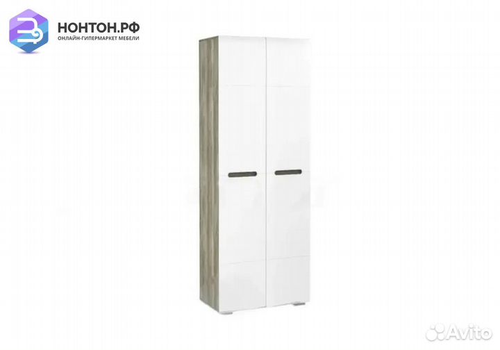 Шкаф двухстворчатый Наоми дуб каньон / белый гляне