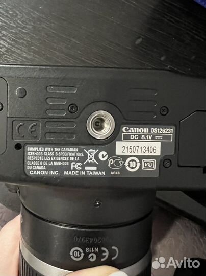 Зеркальный фотоаппарат canon ds126231