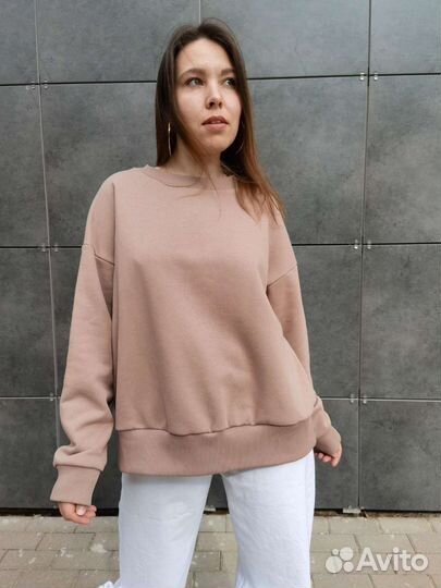 Оверсайз худи в цвете пудра