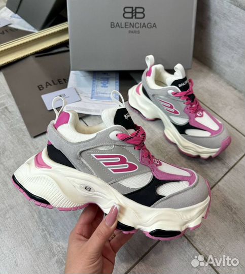 Кроссовки натуральные розовые кеды Balenciaga